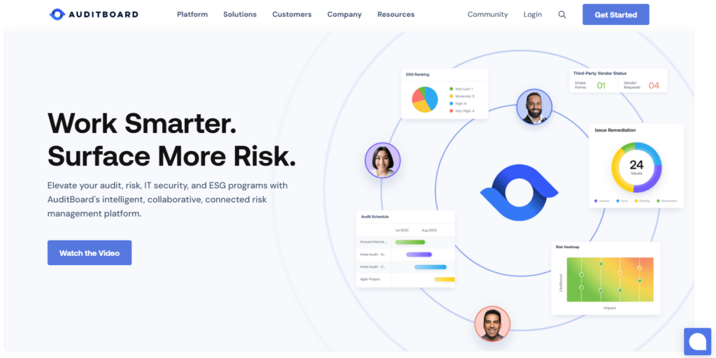 auditboard website screenshot