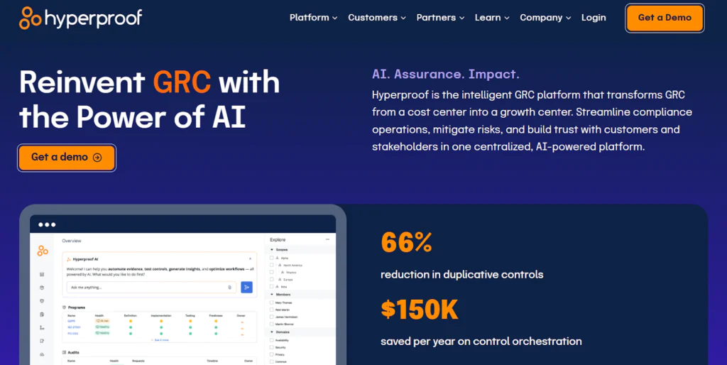 Hyperproof top 10 compliance automation tools