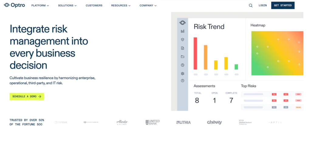 Optro best vendor risk management solutions