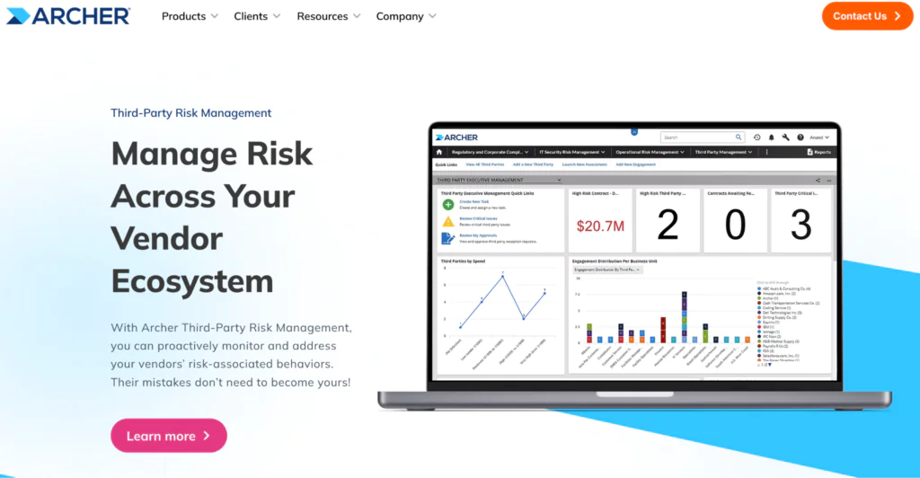 Archer best vendor risk management solutions