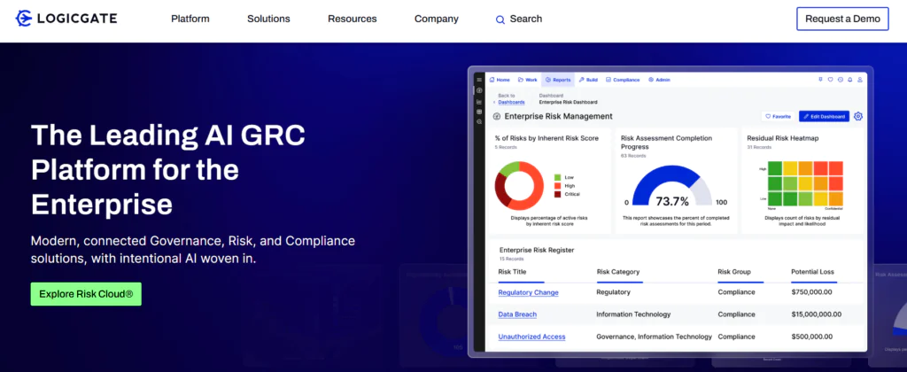 LogicGate top 10 compliance automation tools