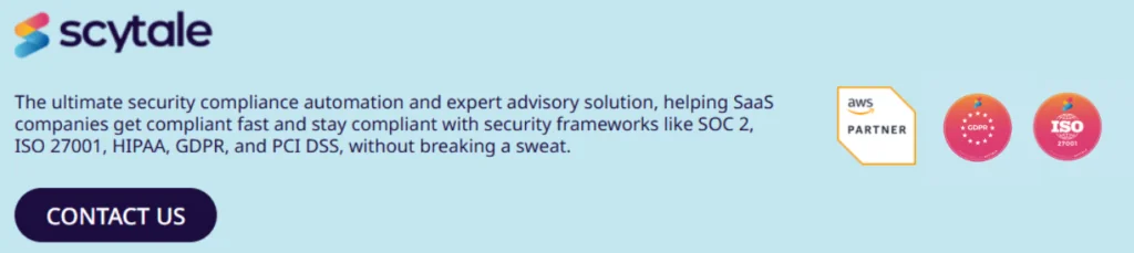 scytale security framework badges in footer example