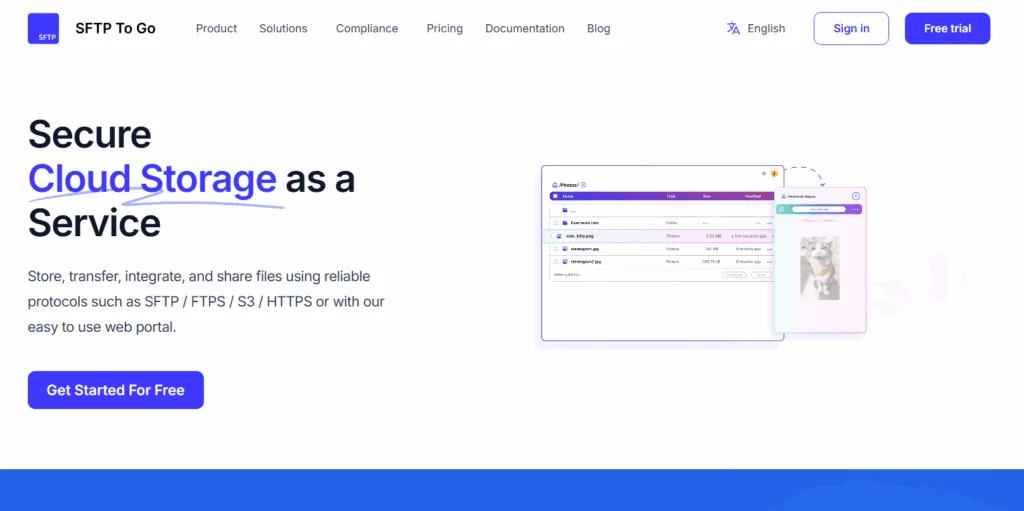 SFTP To Go HIPAA compliance tool
