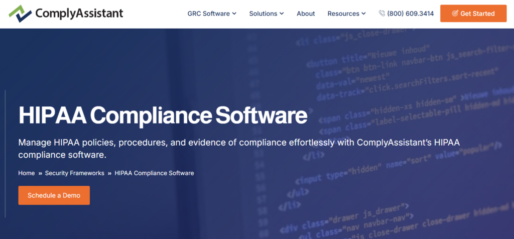 ComplyAssistant best HIPAA compliance tools