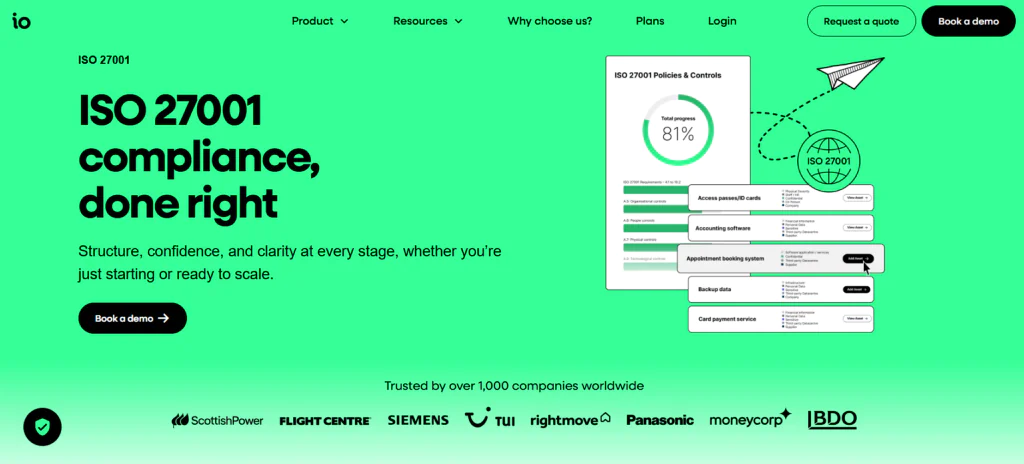 ISMS.online best ISO 27001 compliance software