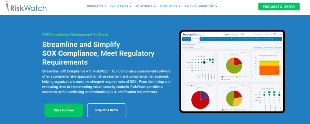 RiskWatch best SOX compliance tools