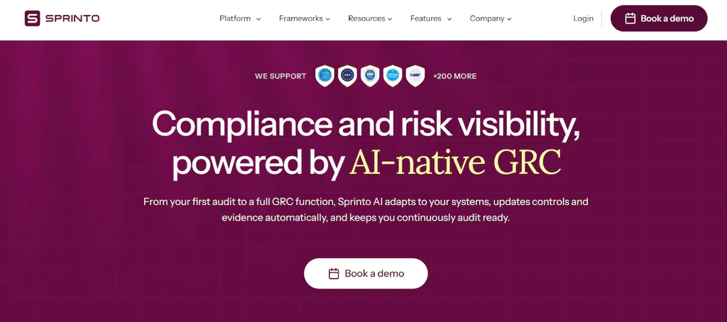 Sprinto AI tools for continuous control monitoring