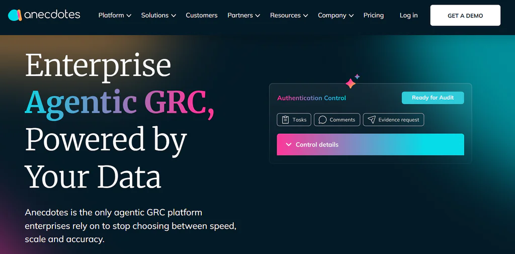 Anecdotes AI tools for continuous control monitoring