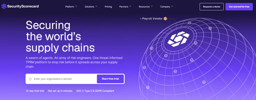 SecuirtyScorecard top 7 vendor risk management software
