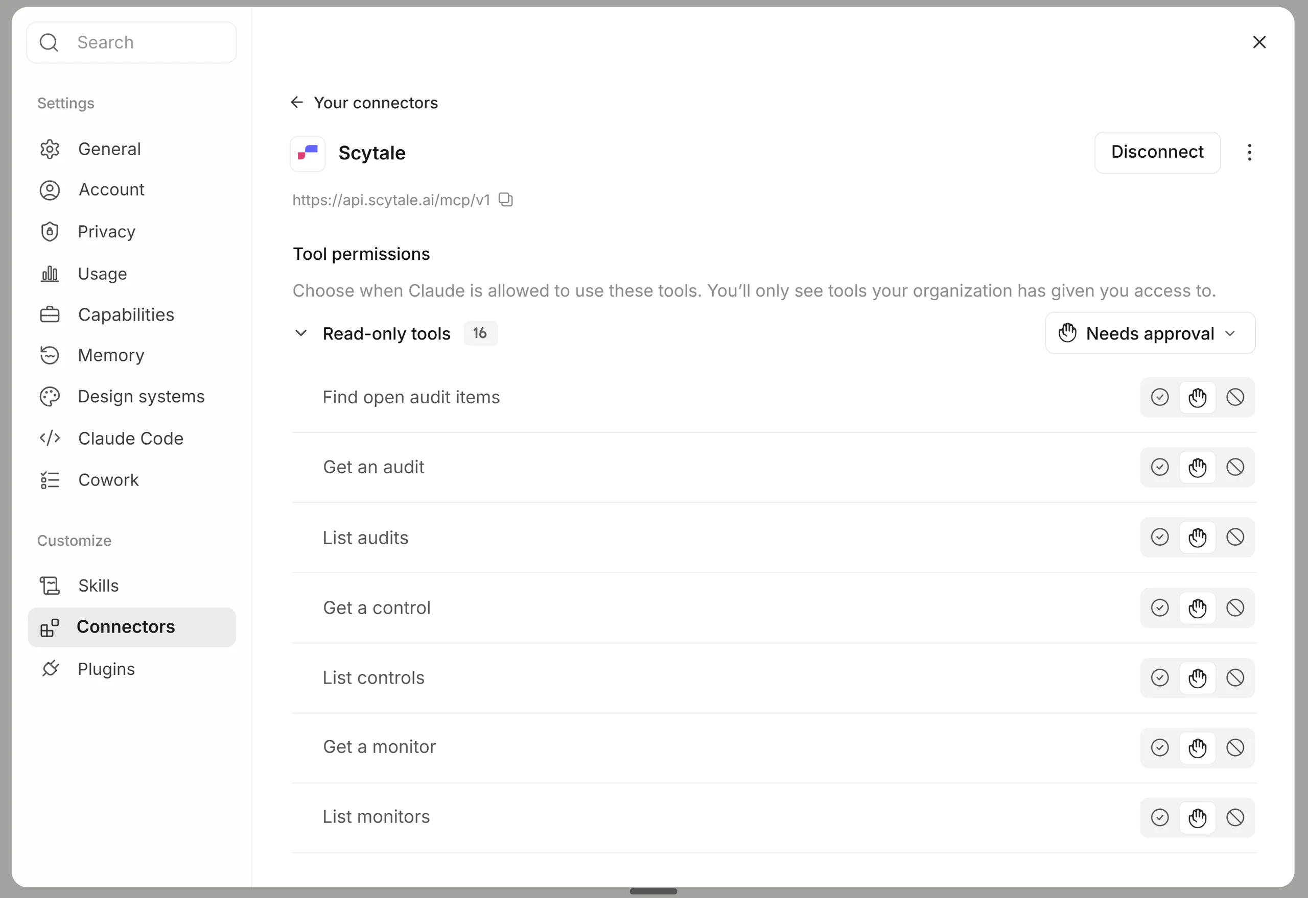 scytale connectors settings