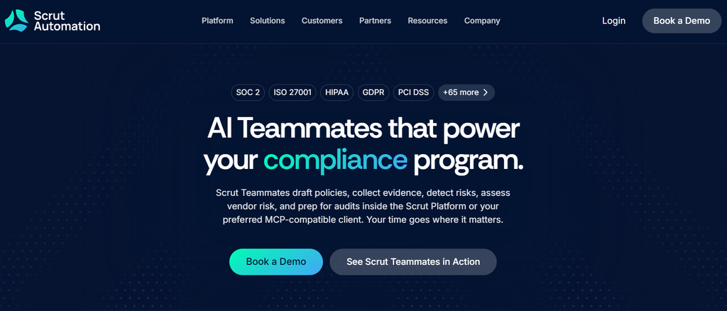 Scrut 10 best SOC 2 compliance software for startups